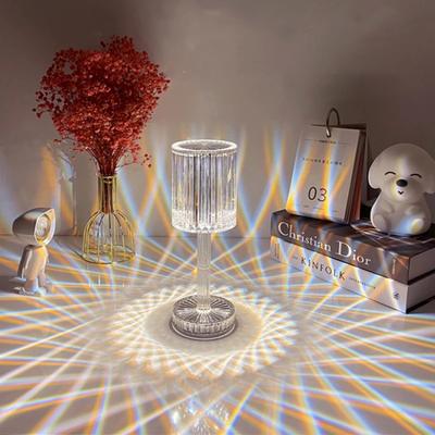 Diamond Crystal Table Lamp Net Red Bedside Romantic Atmosphere Lamp Modern Minimalist Creative Line Acrylic Table Lamp