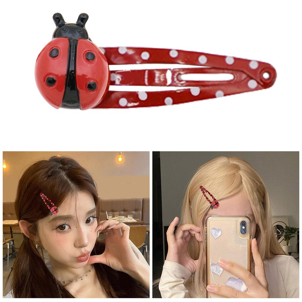 4 stk Marihøne Hårspenner for Casual Formell Festival Hårklemme Kvinne Jente Hårstylingverktøy Sklisikker Sidepin Hodeplagg