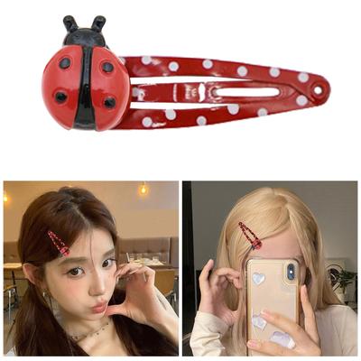 Fermacapelli Coccinella per Festa di Compleanno Fermacapelli Animale Cartone Animato Pinza Laterale Donna Ragazza Bellissimi Fermagli Accessori per Capelli 4 Pezzi