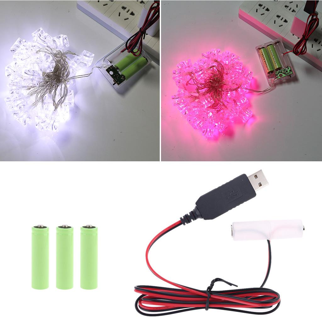 Battery Eliminator USB Power Supply Cable Replace1.5V AA Battery for Radio Electric Toy Clock LED Strip Light Calculator