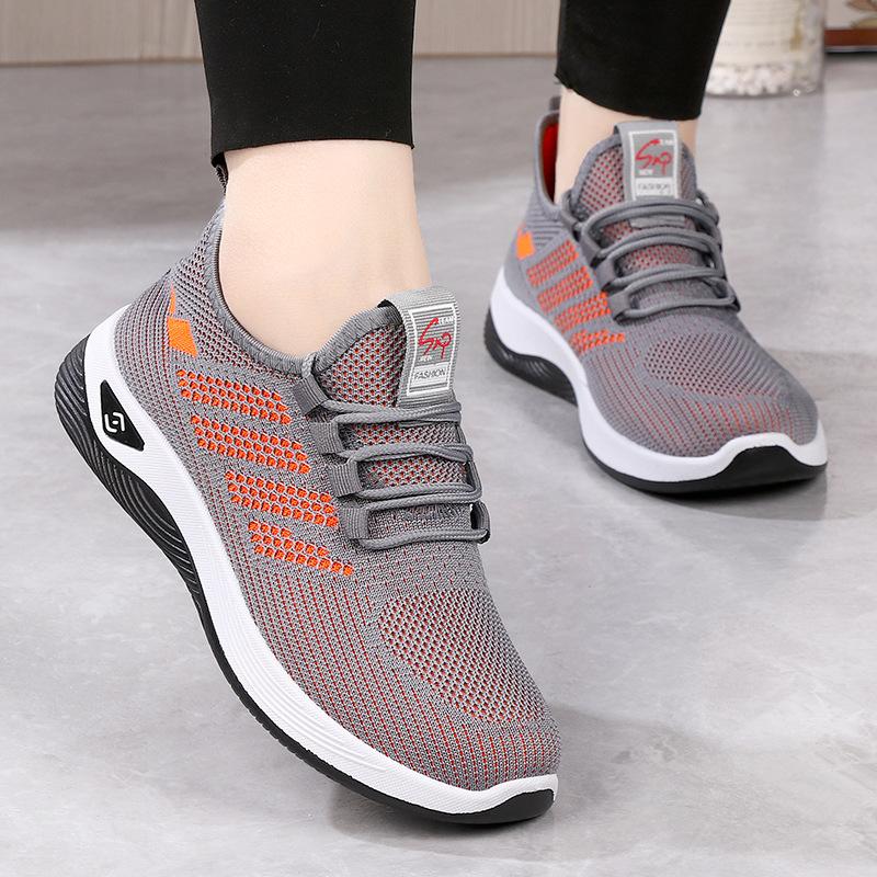 Women's Stylish Running Shoes - Breathable Mesh with Pink Shock-Absorbing Cushioning for Daily Exercise & Casual Outfits