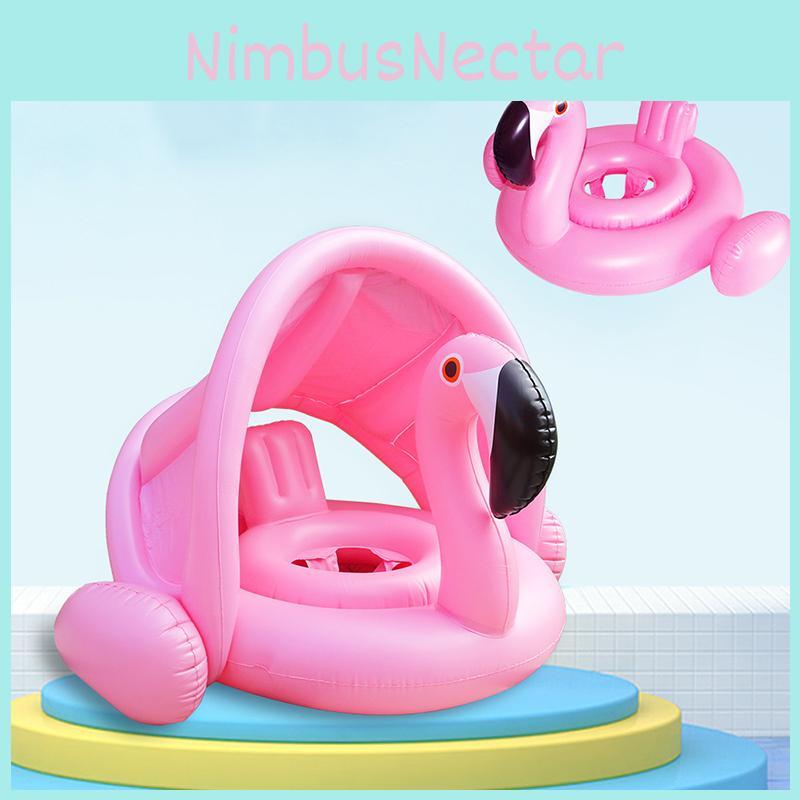 Eco-friendly Pvc Material Inflatable Flamingo Boat With Sun Canopy ...