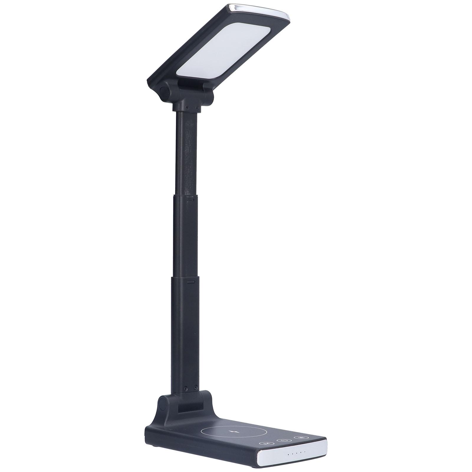 

Беспроводное зарядное устройство Лампа подъемная и складная Портативная трехскоростная лампа Защита глаз Сенсорный стол чёрный