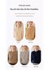 Women's Color Block Cashmere Sweater - Round Neck, Buttoned, Loose Fit, Long Sleeve Contrasting Knit for Autumn/Winter.