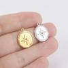 My Shape 5 pcs Small Sun Charms DIY Summer Anklets Bracelet Necklace Stainless Steel Pendants for DIY Jewelry Making