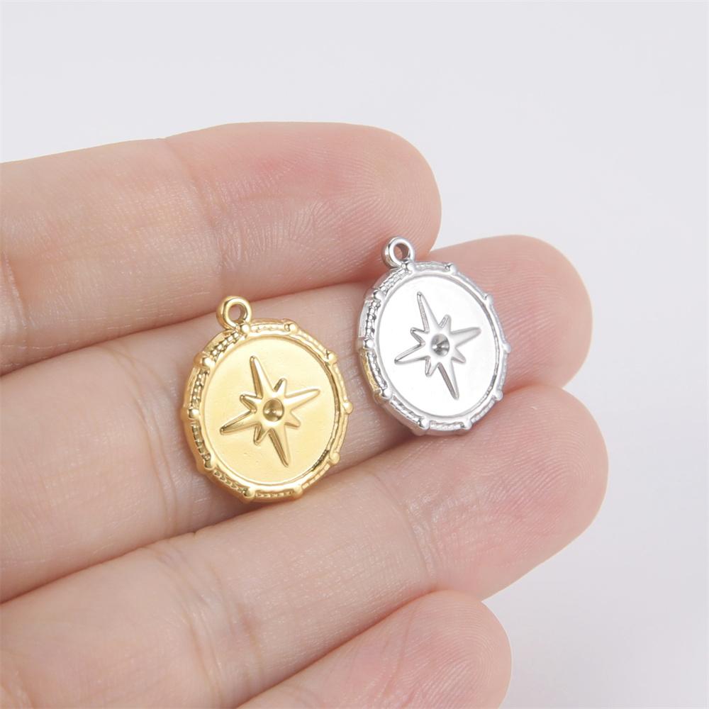 My Shape 5 pcs Small Sun Charms DIY Summer Anklets Bracelet Necklace Stainless Steel Pendants for DIY Jewelry Making