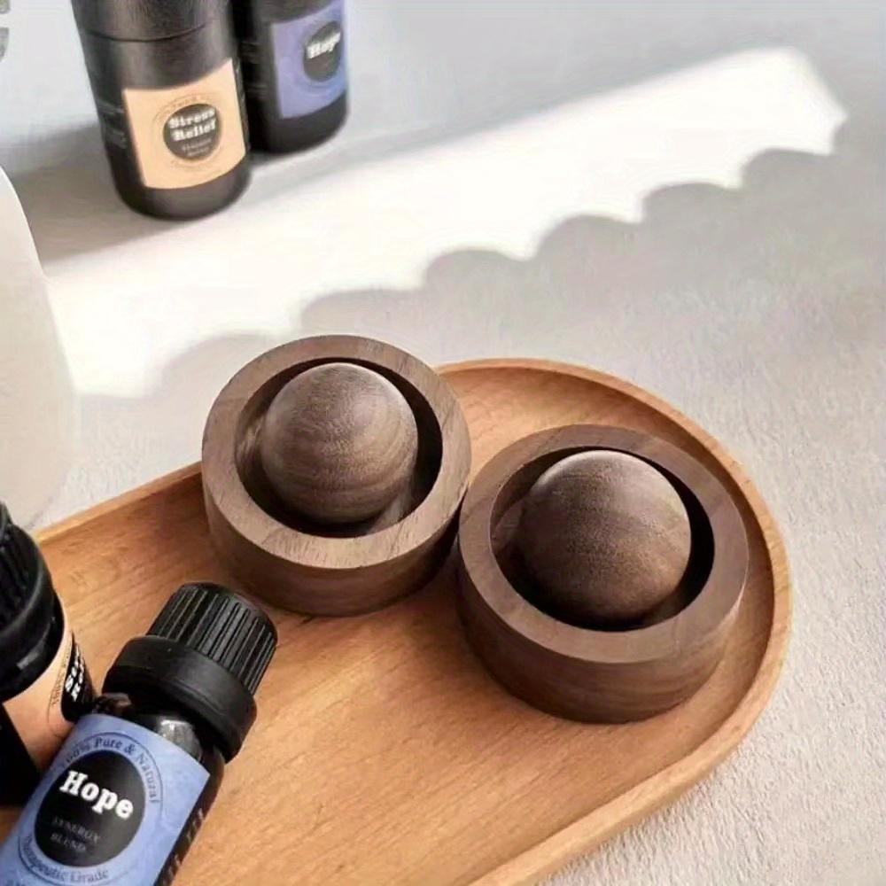 Natural Wood Aromatherapy Diffuser Set with Essential Oil Bottles - Enhance Your Space with Calming Scents