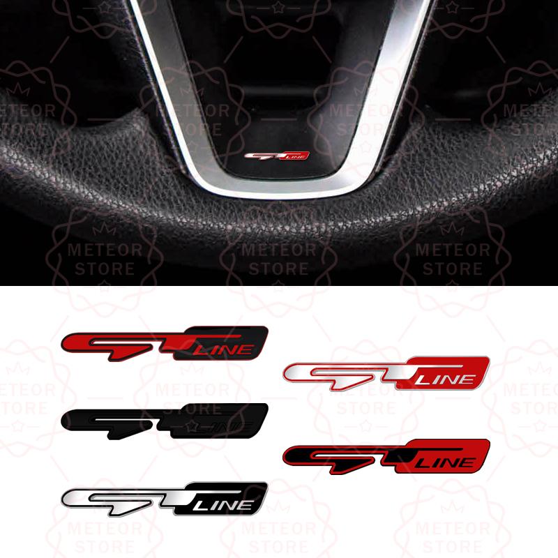 RAWN4 Car Nameplate GT Line Metal Badge Interior Steering Wheel Sticker Emblem For Kia Sorento Sportage Stinger Rio K5 K9 K7 K8 K3 K2
