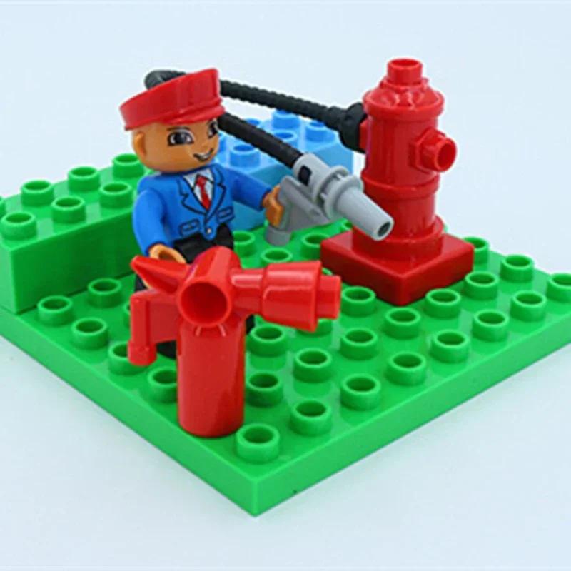 Big Building Blocks Compatible Large Bricks Road Plate Car Parking Pole Fuel Station City Traffic Kids Educational Creative Toys