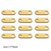  100pcs Stainless Steel Tail Chain Tag Real Gold Electroplated Small Pendant Accessories for Jewelry Making DIY Charms