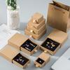 1pcs Kraft Paper Drawer Travel Jewelry Packaging Box Necklace Bracelet Earrings Gift Organizer Case Box