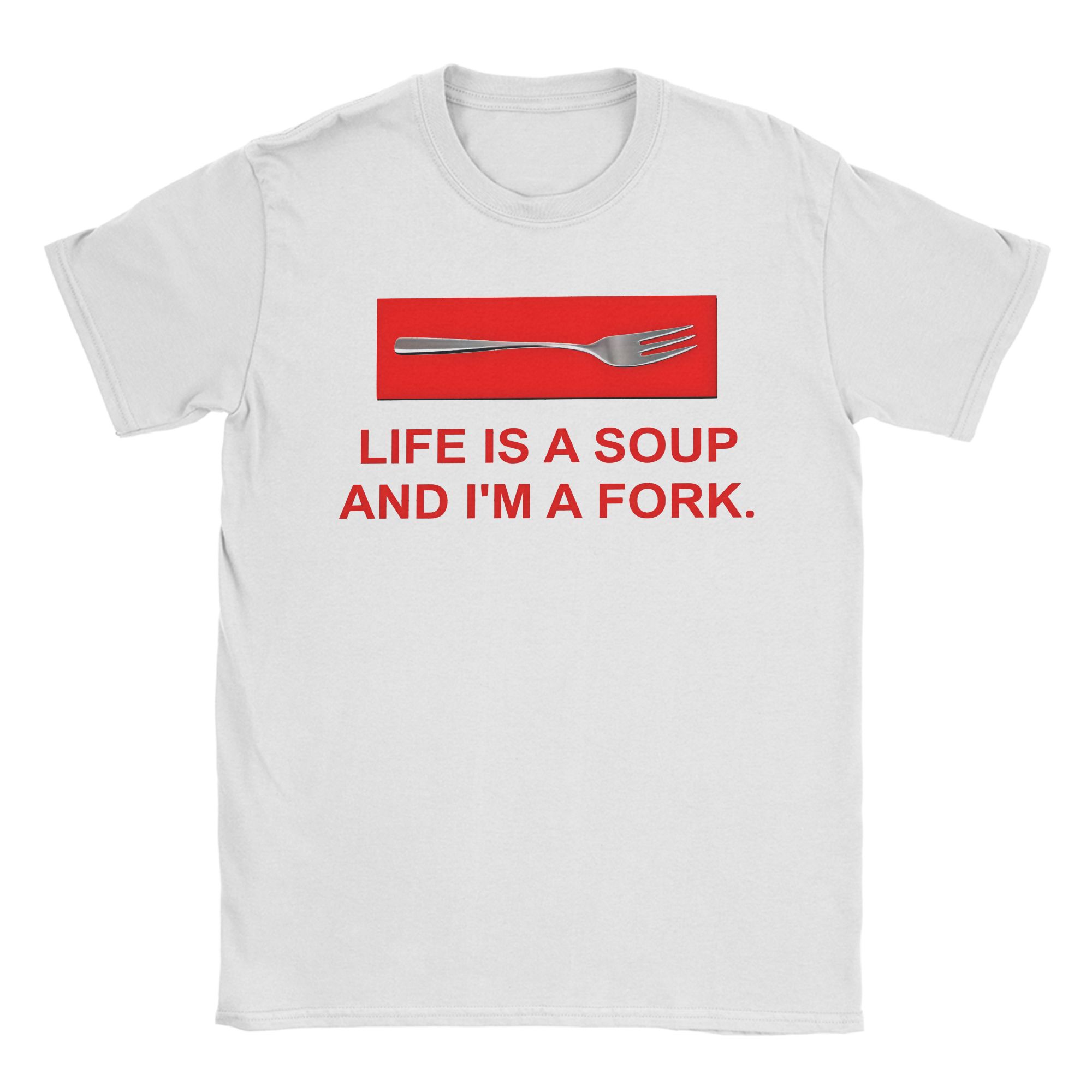 Unisex Unisexs Frog Pet Life Is Soup I Am Fork L Funny Frog Sarcastic T Shirt Pure Cotton Tops Funny Crew Neck Tees New TShirt S