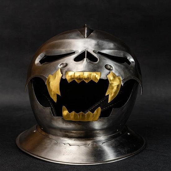 Handcrafted Steel Knight Helmet Medieval Gothic Sallet, Cosplay LARP Armor Gift For Him