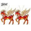 Seasonal Celebration Ornaments 2Pcs 2D Goat Hanging Ornaments Acrylic Winged Pendants Year of Christmas Tree Decor The Auspicious Decorations