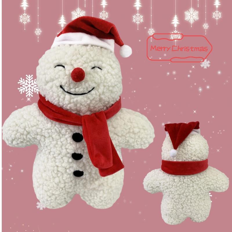 Weihnachts-Schneemann-Kissen Entzückende Weihnachtsmannmütze Dekorative Plüschkissen