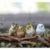 Novas Estatuetas de Corujas Artificiais Fofas Miniaturas Adoráveis Pássaros Jardim de Fadas Casa Artesanato de Resina Decorações Acessórios de Decoração para Casa