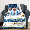 Football Messi Personalized Text Blanket Multi-purpose Personalized Blanket Durable Comfort Perfect for Chair Livingroom Nap Bed for All Occasions