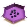 1Pc Dice Tray Set Foldable Dice Trays Hexagon Dice Rolling Tray Felt Dice Holder For Dice Games Like Rpg, And Other Table Games