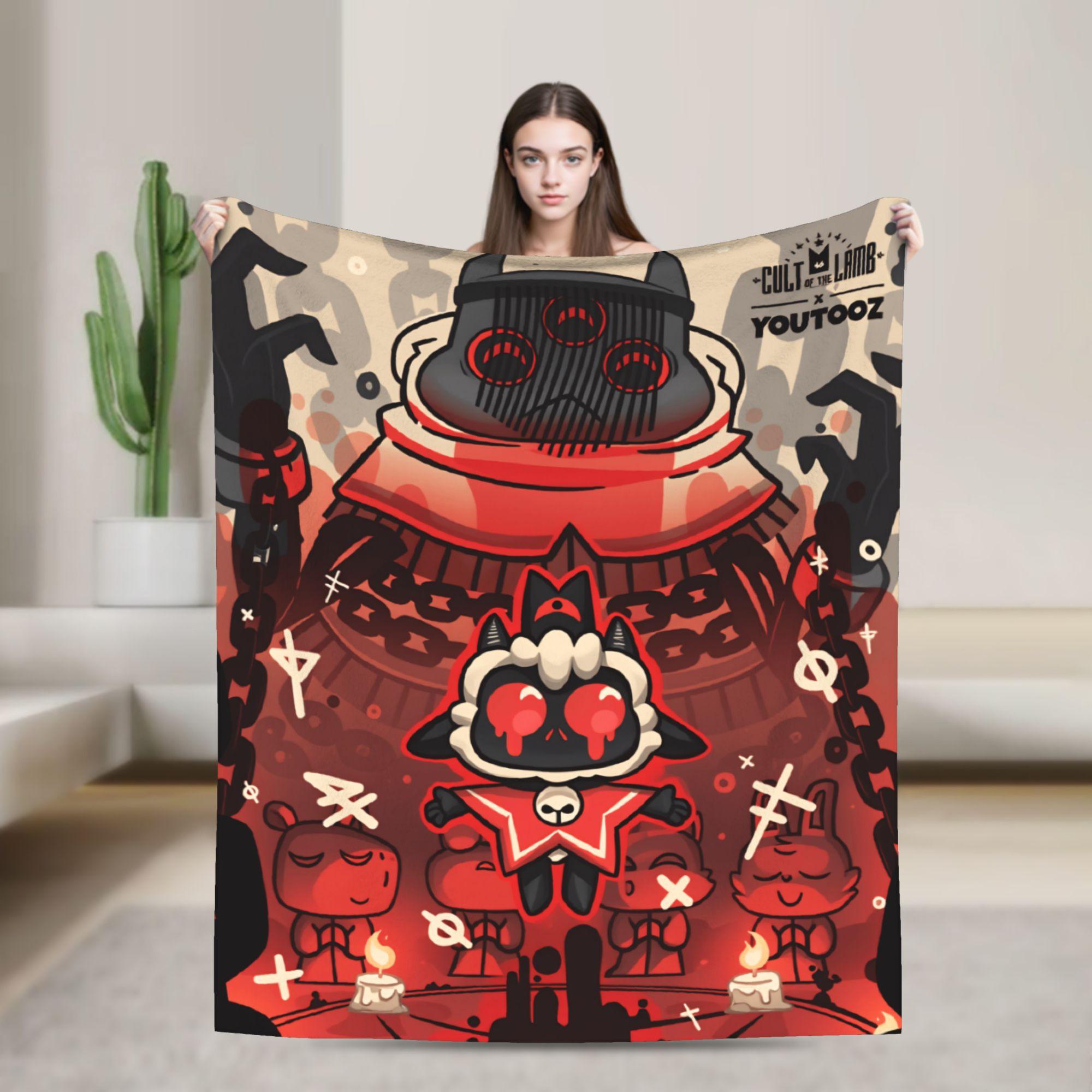 Pandara Jewelry Unisex Cult Of The Lamb Warm Soft Blankets Picnic Plush Throw Blanket Fashion Home Decor Flannel Bedspread Sofa Bed Cover