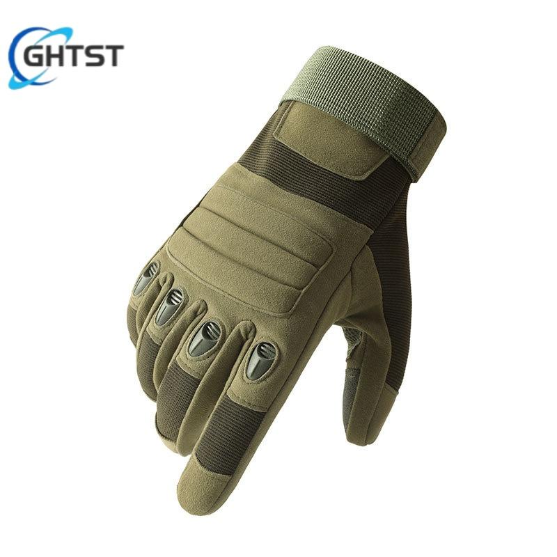 Black Tactical Gloves Men Outdoor Hunting Hiking Climbing Sports Camping Combat Anti-skid Cycling Bike Full Finger Mittens Women