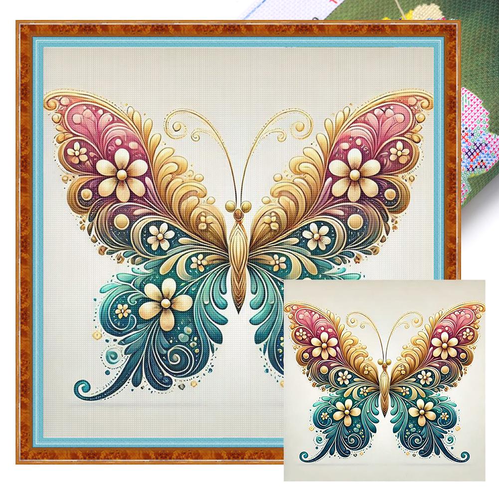 Kit Cusături în Cruce cu Imprimeu Animalier Set Artizanal de Broderie DIY 11CT Decorațiune pentru Casă