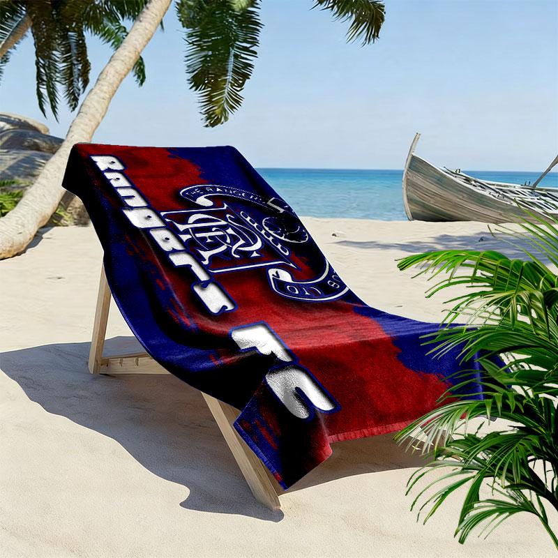 Rangers FC Print Beach Towel, Large Soft Quick Dry Towel for Beach Camping Swimming
