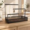 3LevelKey Holder with Tray SpaceSaving Tabletop Design, Sturdy Metal Frame, Accessory Organizer