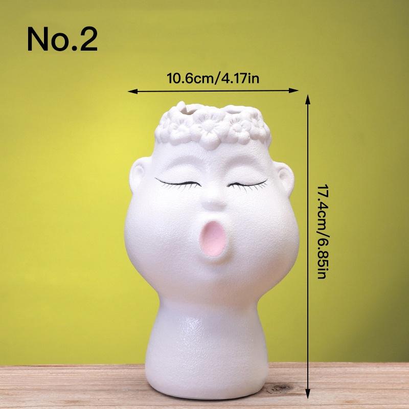 Kreatywny Wazon Statua Chłopca Ceramiczny Wazon Hydroponiczny Dekoracja na Suche Kwiaty Kompozycja Kwiatowa Wystrój Domu Ozdoba Artystyczna do Salonu