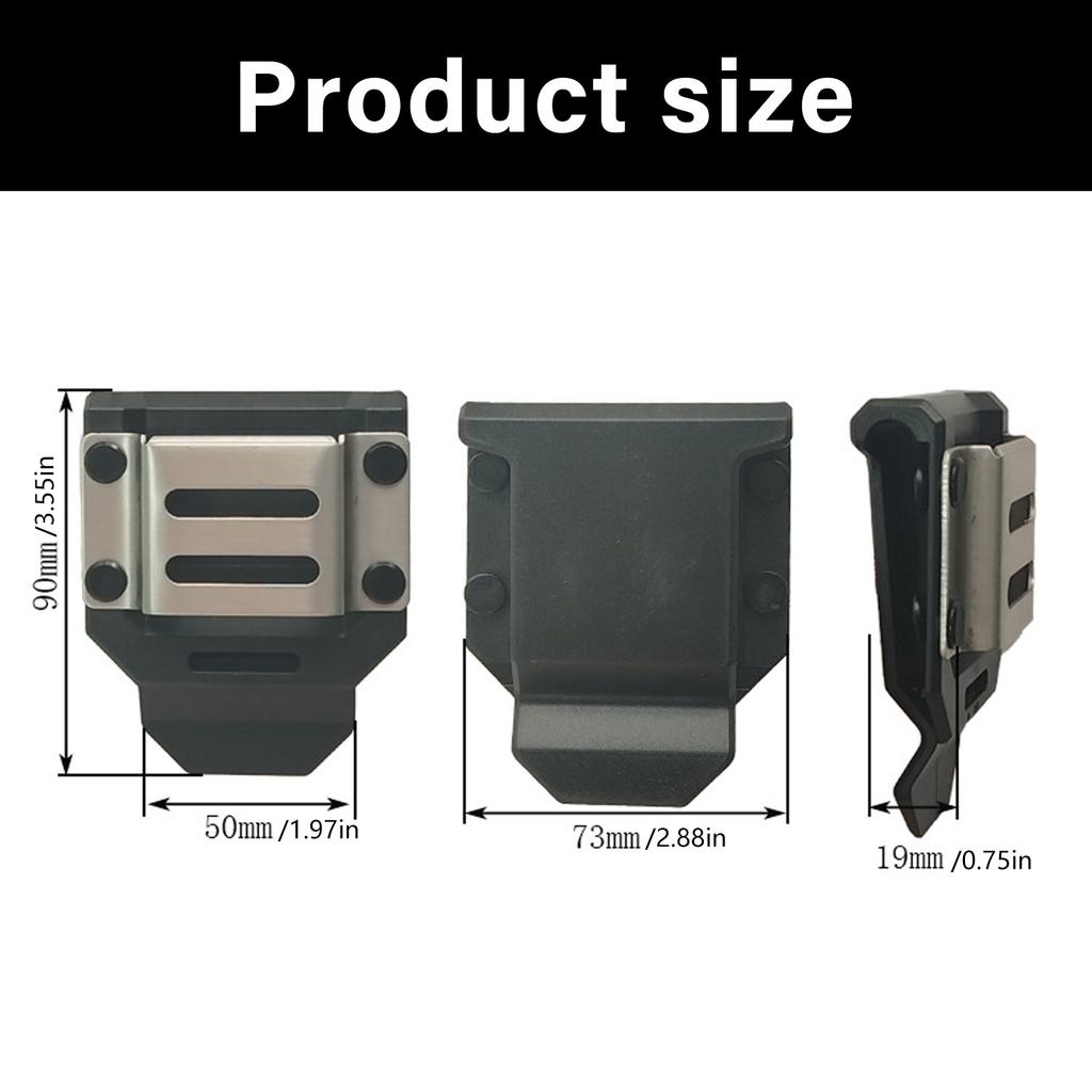 Belt Mounted Drill Holder Drill Belt Clip for Impact Drills Nail Guns Tape Measures Durable Steel Nylon Tool Holster