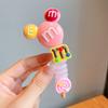 1PC New Lovely Beaded Big Flowers Elastic Spiral Hair Rope Head Rope Ponytail Hair Ring Rubber Band Headdress For Kids