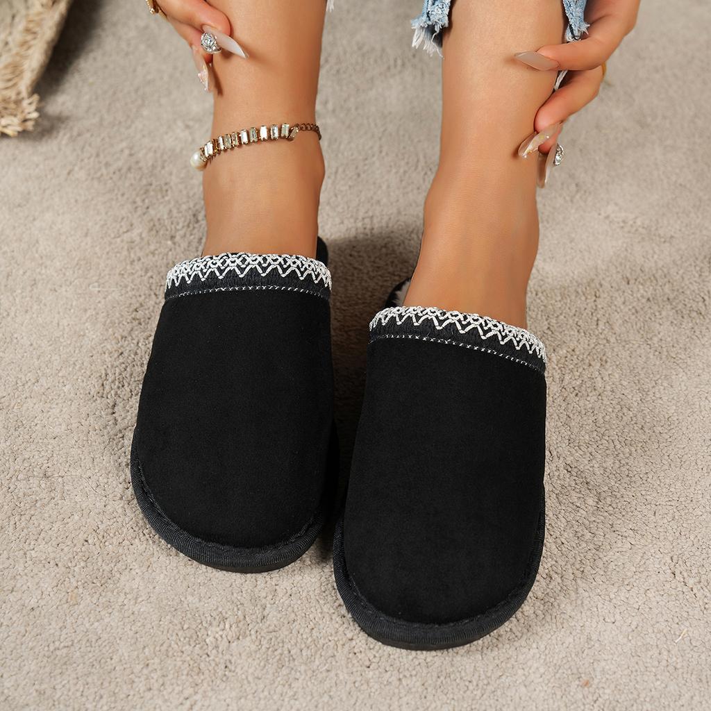 Fashion Eretro Fashion Fluffy Platform Slippers Women 2025 Winter Plush Warm Shoes Woman Comfortable Non Slip Home Slippers Slides Women
