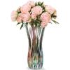 Flower Vase Phoenix Tail Shape Thickened Crystal Glass For Home Decor, Wedding Or Giftsize25cm Less