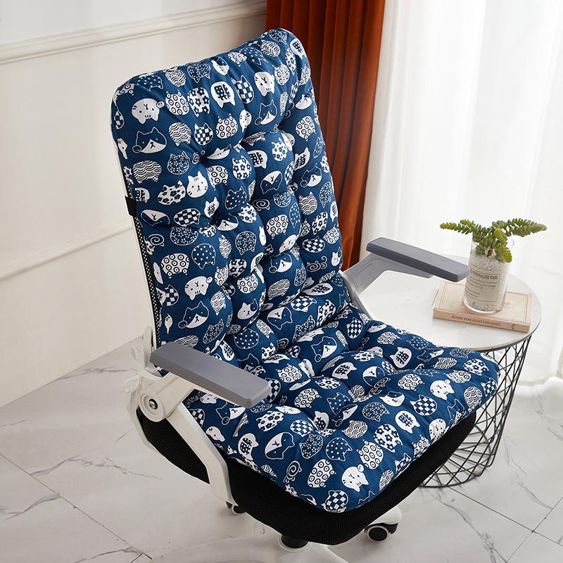 Autumn Winter Backrest Cushion Integrated Office Thickened Chair Cushion Recliner Rocking Chair Long Cushion Rattan Chair Cushion