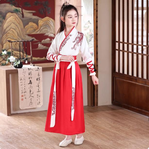 Dance Wear Cosplay Costumes Kung Fu Party Children's Clothing Ethnic Style Vintage Kids Clothes Girls Dress Boy Hanfu Stage