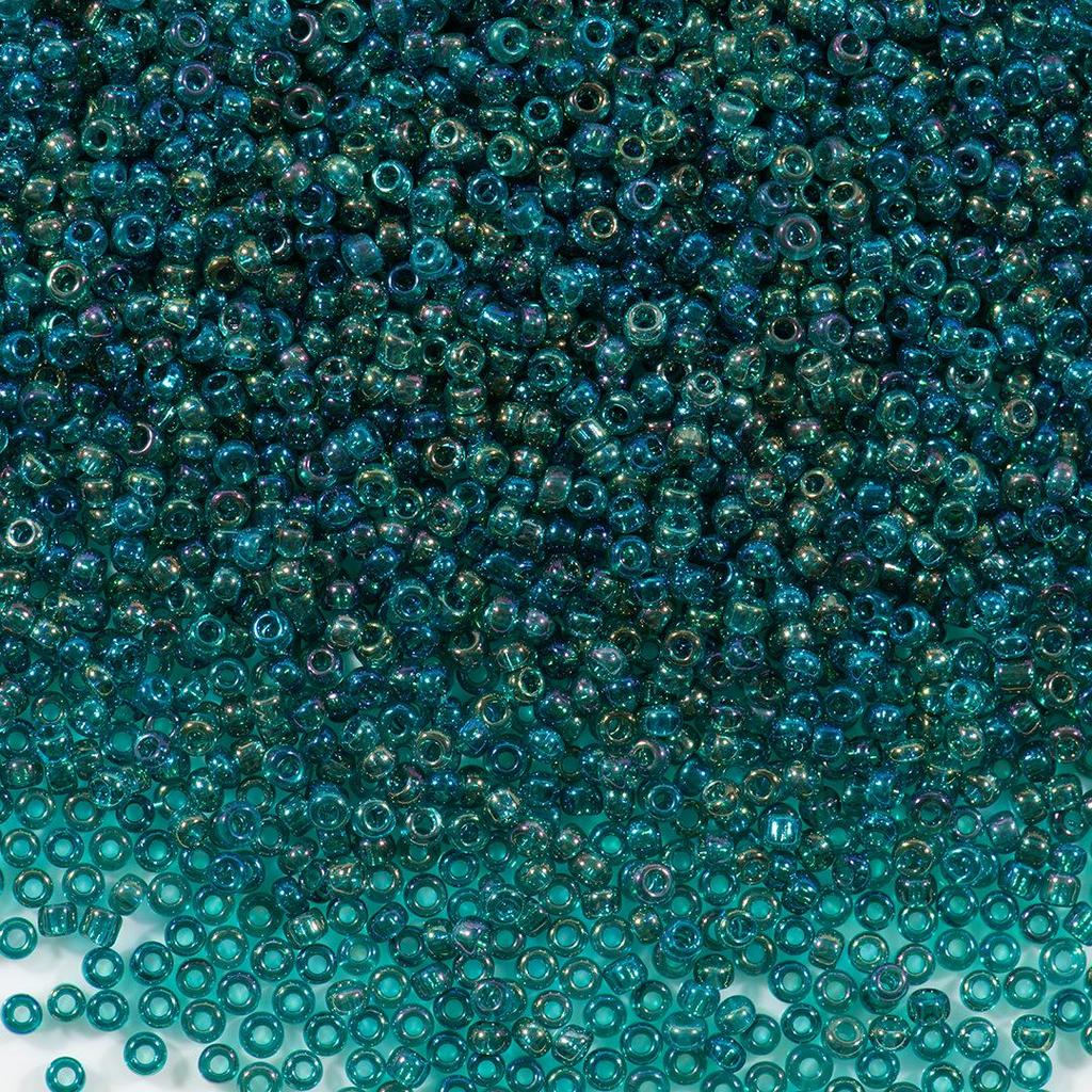 FGB Transparente Irisierende 2mm Runde Glasperlen für DIY Schmuck