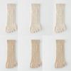 6 Pairs Women Spring and Autumn Pure Cotton Five Finger Socks Retro Solid Color Lace Striped Split Toe Socks Vintage Comfortable Socks
