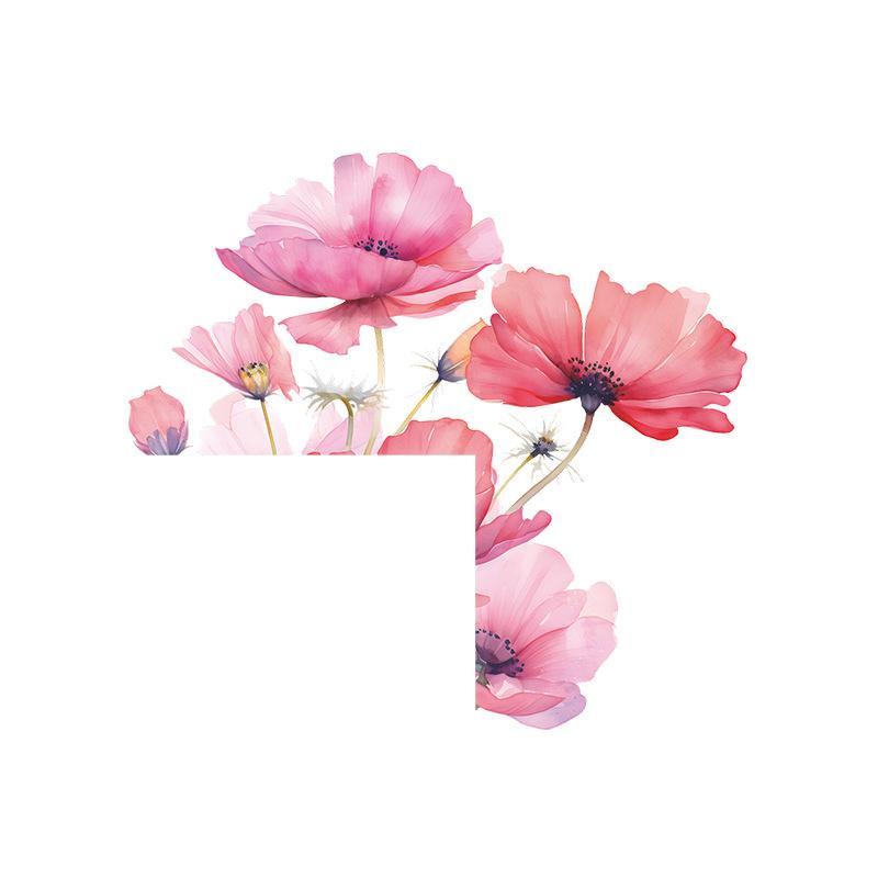 

Poppy Flowers Switch Sticker for Bedroom Living Room Wall Decor Removable Self-Adhesive Decal 16x17CM різнокольоровий
