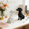 Dachshund Dog Statue 3D Printed Cute Dog Sculpture for Home Office Desk Shelf Decor Collectible Gift for Dog Lovers