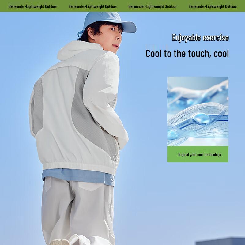 Beneunder Men's Lightweight Ice Silk Sun Protection Hoodie TS11424