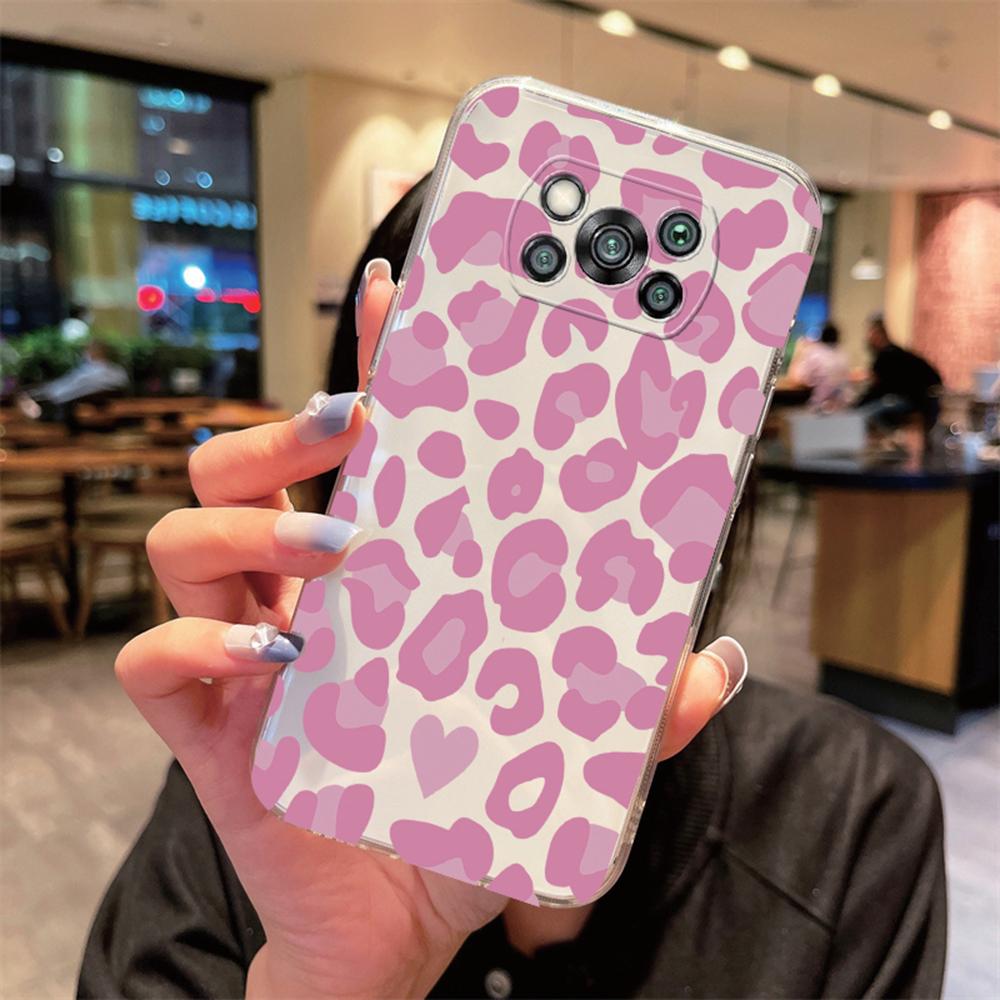 Cow Black Pink Leopard Print For Xiaomi Poco X3 NFC X3Pro X 3 6.67" Phone Case Camera Protection Cover Artistic Blue Marble TPU