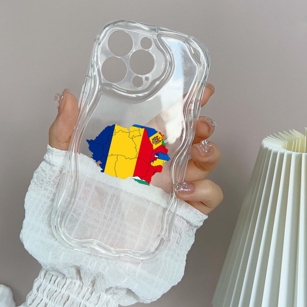 N91 Moldova Flag Art Soft Wavy Phone Cases for iPhone 14 Pro Max 13 Mini 15 Plus XR 7 8 6 XS Max 12 11 Protective Bumper Cover
