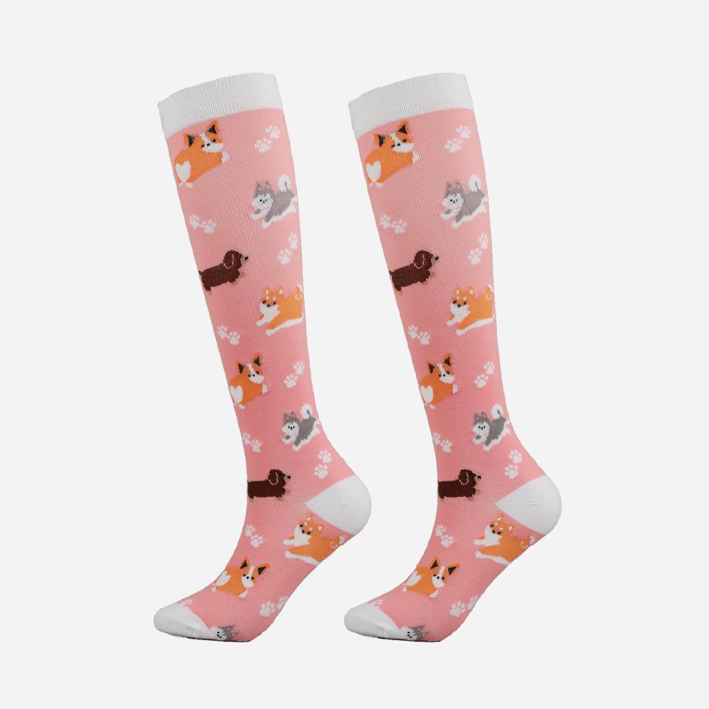 Women Men Unisex Calf Compression Socks Pressure Socks Relieve Muscle Running Riding Nurse Varicose Veins Stockings Sports