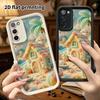 Phone Case: 2D flat, suitable for Samsung Galaxy A34 A35 M05 M06 S20 S22 S21 FE Plus 5G protective case, seaside cottage, perfect Christmas and Hallow