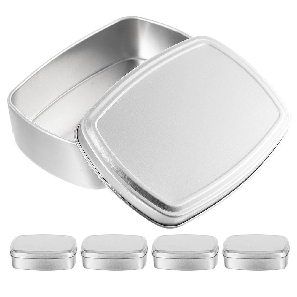 

Алюминиевая коробка для ароматизированной мази, мини-металлические прямоугольные банки, переносные футляры для хранения мыла, пустые контейнеры с крышкой для путешествий