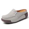 Ladies Platform Loafers Casual Elegant Leather Sandals Clog Slippers Backless Mules Women Thick Sole Height Increase Shake Shoe