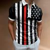 Stylish Half-zip Short Sleeve Polo Shirt, Casual Trendy Men's Top