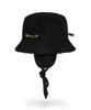 Bajal Safety Fin Sherpa Fur Flap Bucket Hat Black