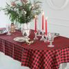 Noel Check Fleece Tablecloth 4-Piece 130x180