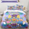 3-teiliges Bettbezug-Set (1 * Bettbezug + 2 * Kissenbezug, ohne Kern), Bananas in Pyjamas Aufdruck Weiches Ganzjahres-Bettwäscheset, Heim-Schlafzimmer-Dekoration Geschenk