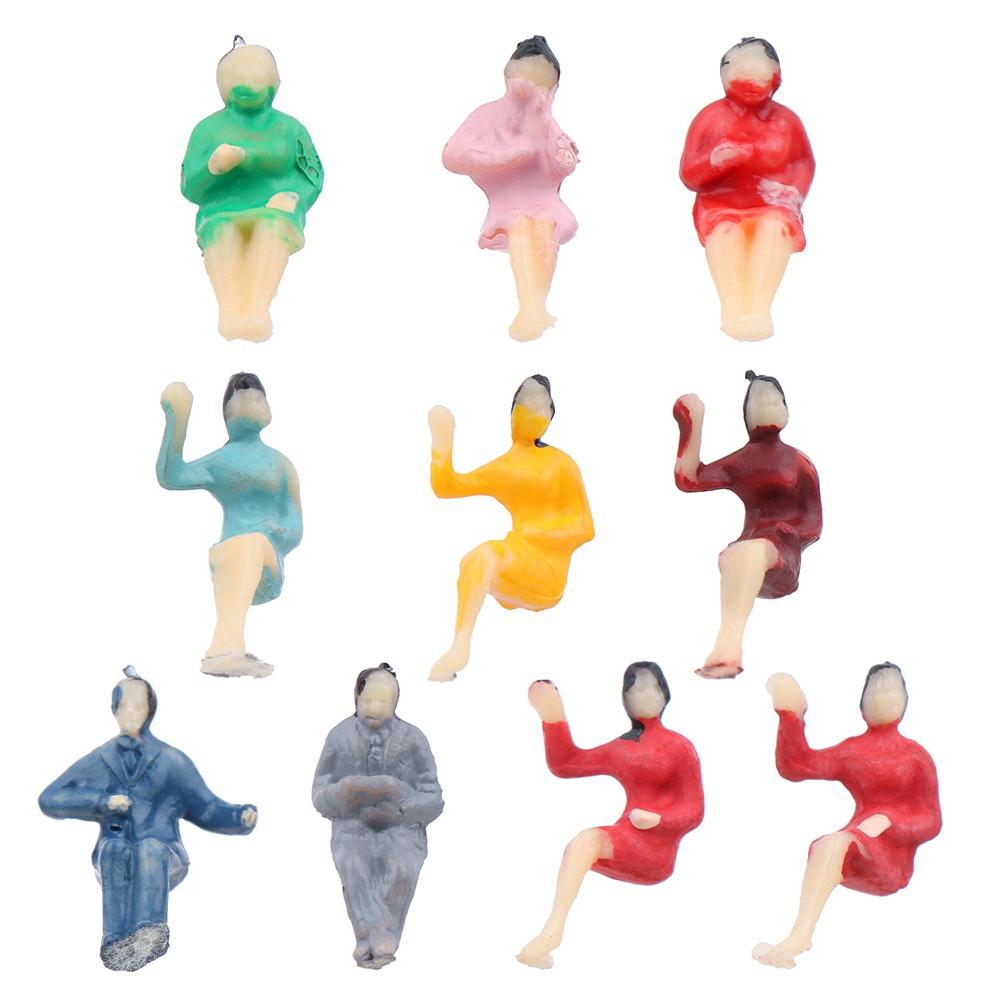 10Pcs 1:100/1:150/1:75/1:50 Scale Plastic People Figures Miniature Swimming People Model DIY Character Assorted Poses Kids Toys